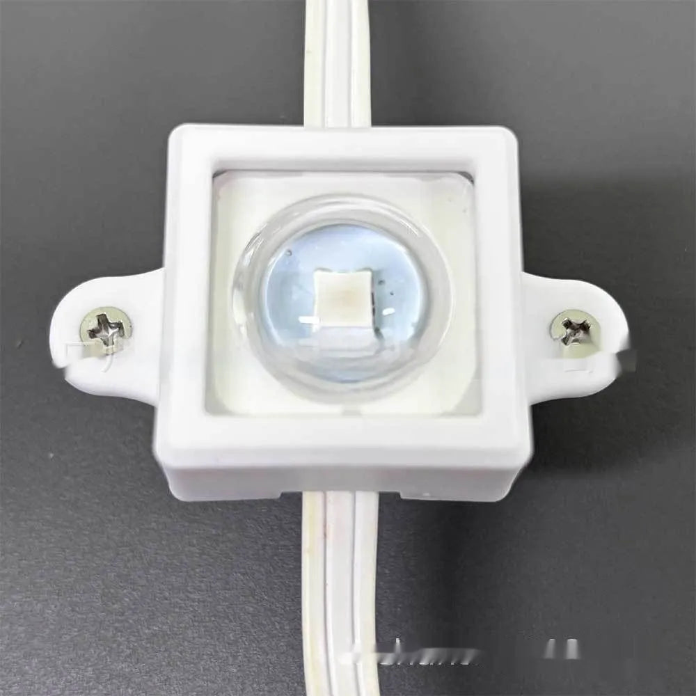 White plastic LED light protective lampshade, 1.7cm by 6cm, shown as a single unit.