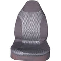 Black quilted PU automotive seat cover with polyester composite backing on car seat