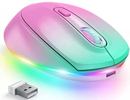 24g lightweight wireless mouse with ergonomic design in multiple colours including black, silver, and blue