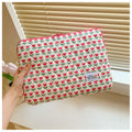 Women's floral print laptop bag in cloth material with anti-shock padding