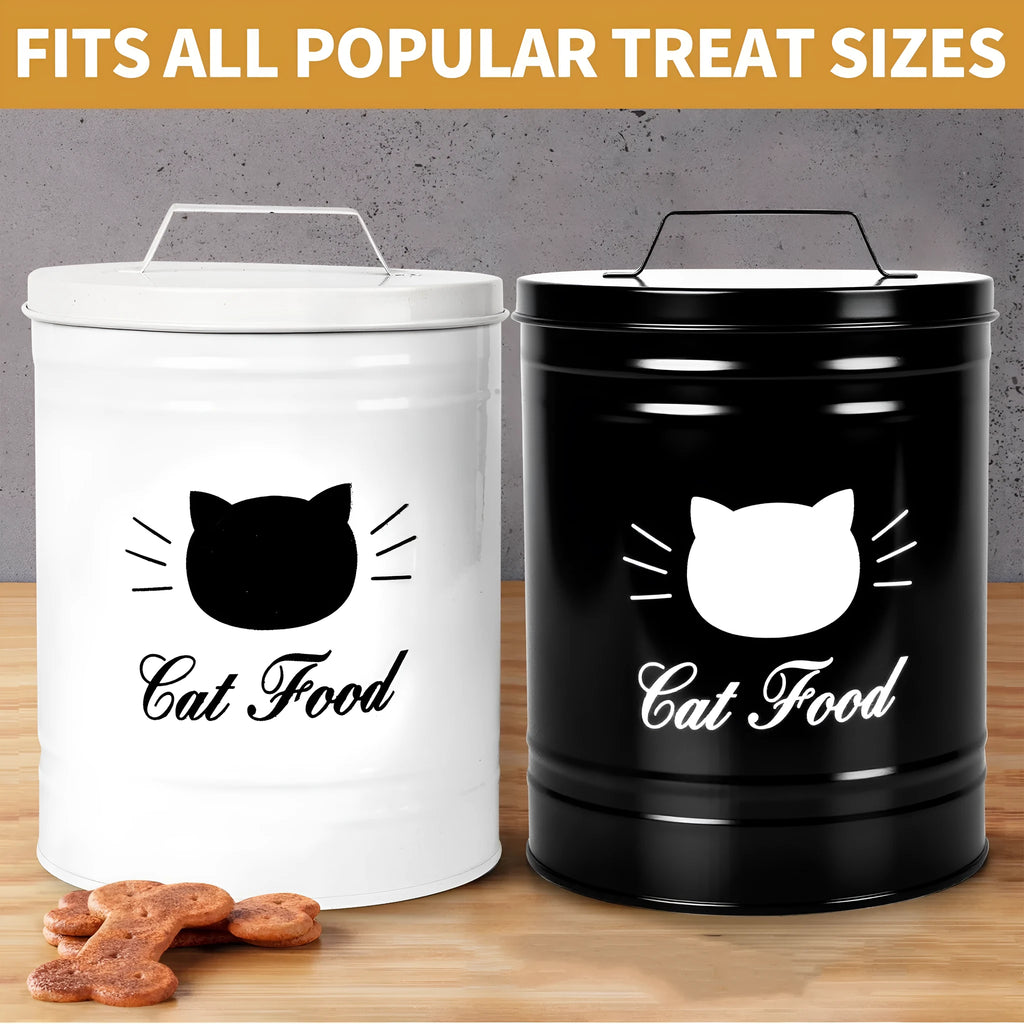 American style 500ml iron sheet storage can with independent inner box in black or white