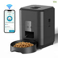 Pet automatic feeder for cats with remote control options and multiple international power supply standards