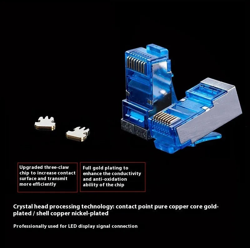 10-metre long grey Cat6 RJ45 Ethernet cable with connectors on a white background