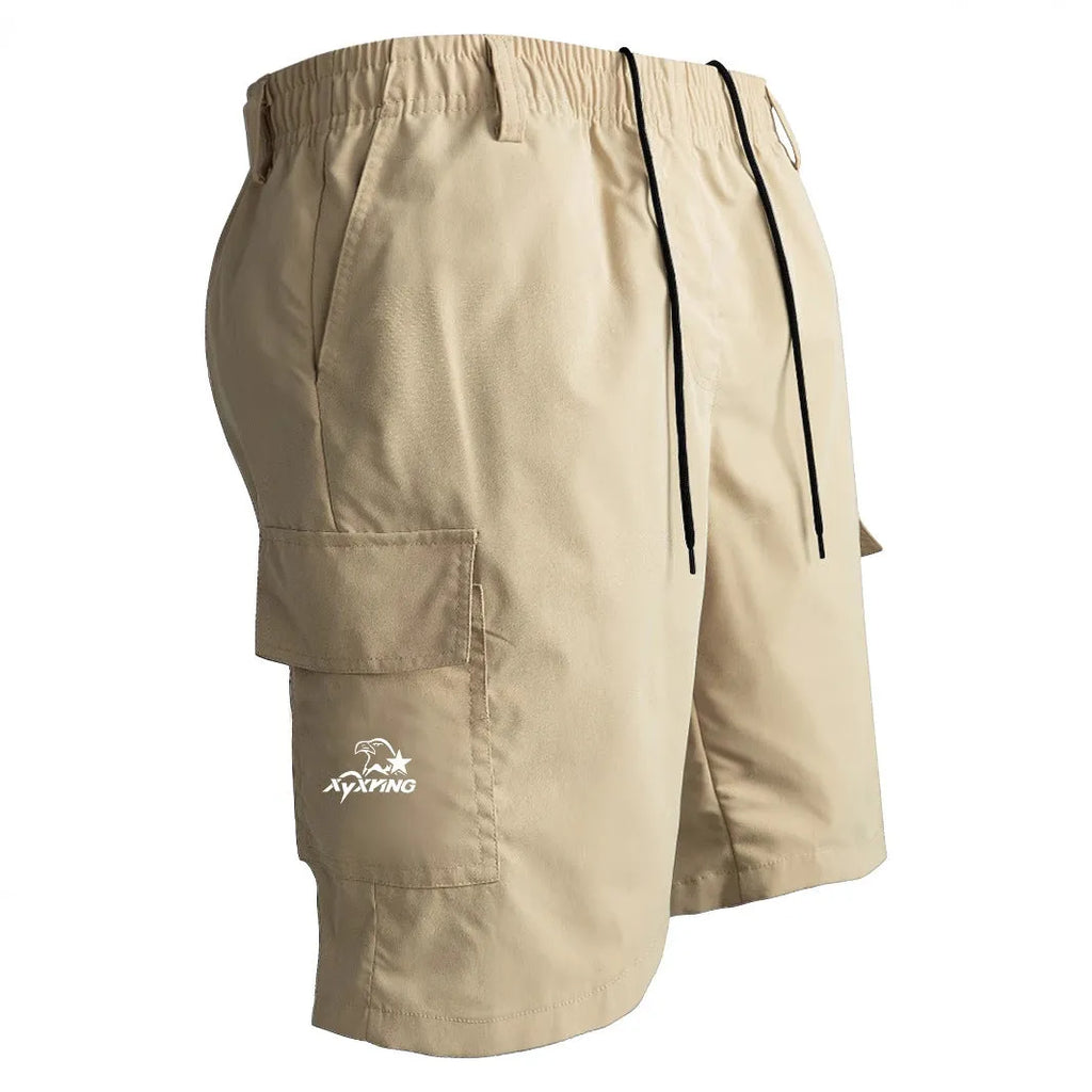 Loose straight casual sports shorts in American style with micro elasticity