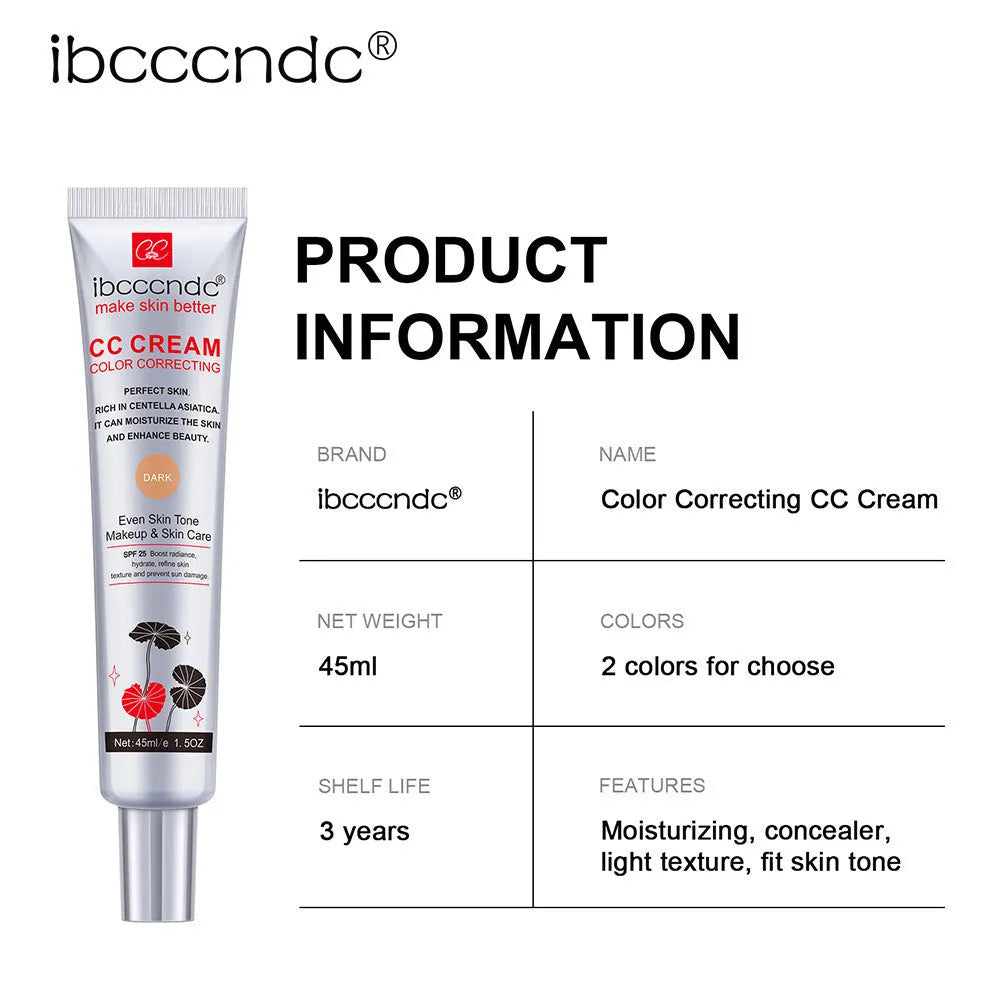 Erborian CC Cream tube in dark and light shades for colour correcting makeup