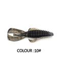 Soft PVC fishing lure artificial bait showing flexible construction and colour detail