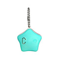 Blue rechargeable pet pendant light attached to dog collar with three lighting modes