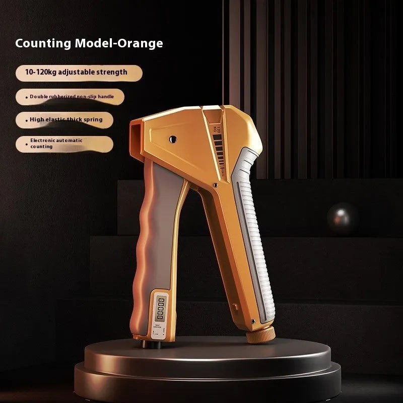 Adjustable hand gripper exercise equipment with spring mechanism and mechanical counter in multiple colour options