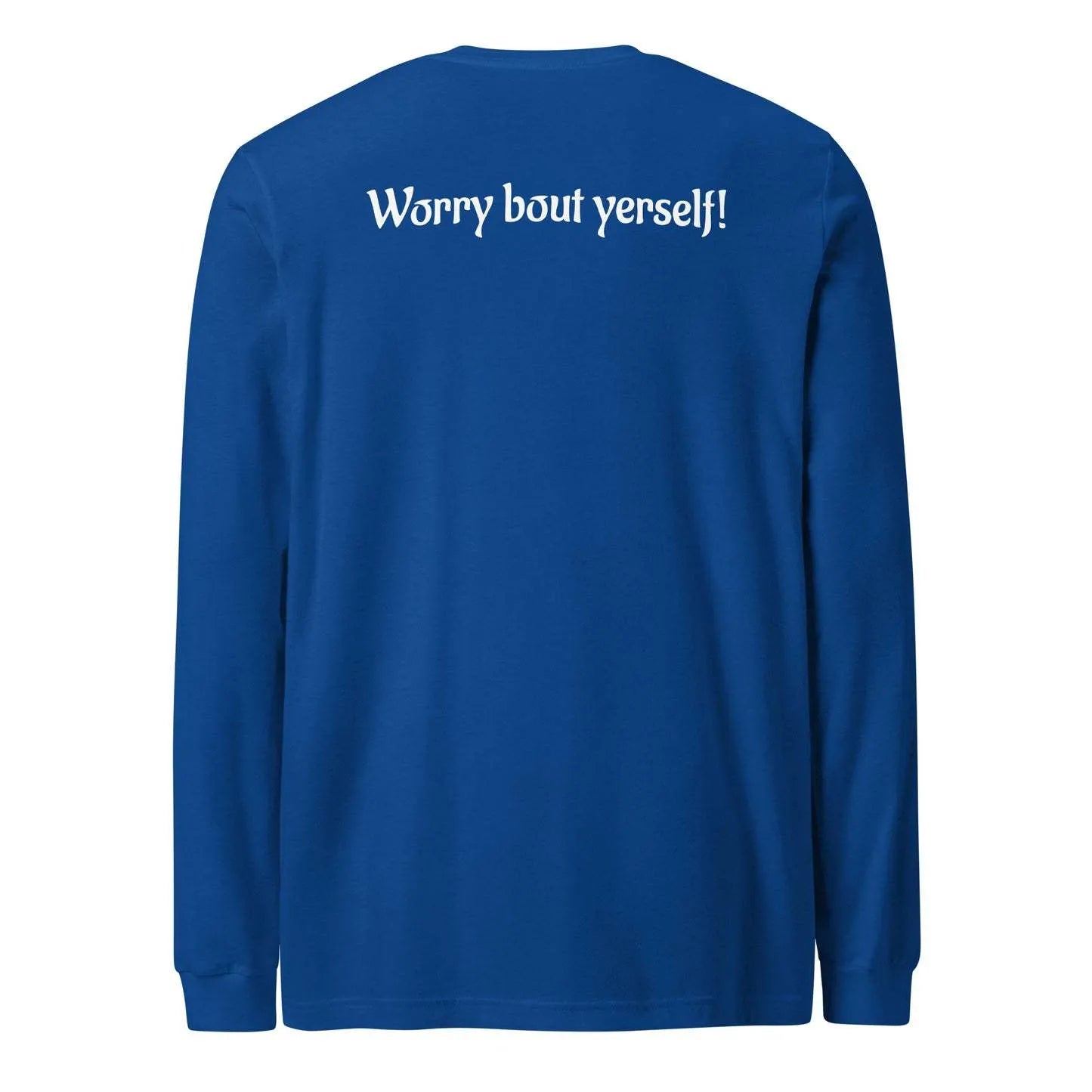 Men's loose blue polyester sweater with printed letter patterns and round neck in Japanese Korean casual style