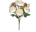 Silk artificial peony flower bouquet in champagne colour for home or wedding decoration