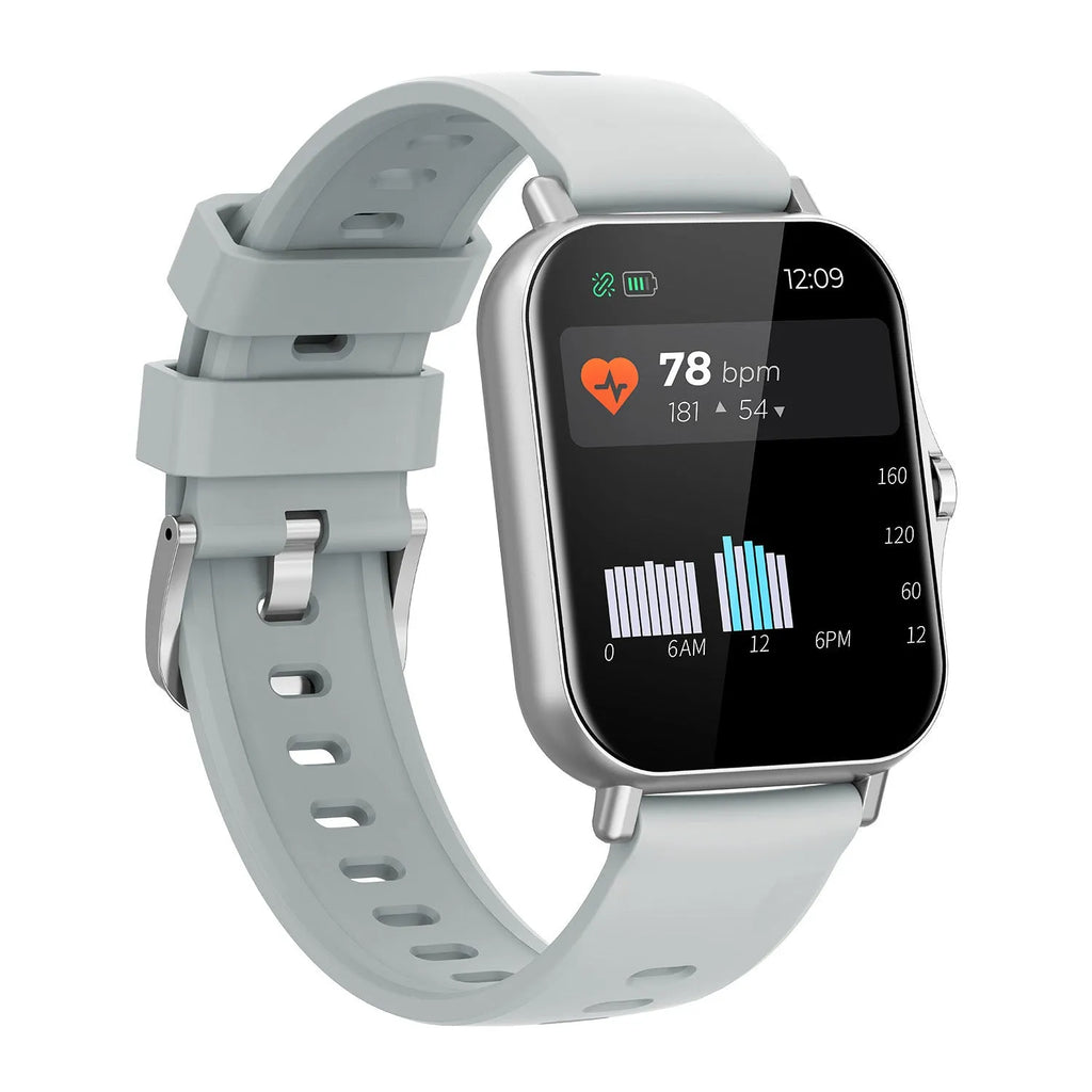 W10 model smart watch with curved touch screen for heart rate and blood pressure monitoring