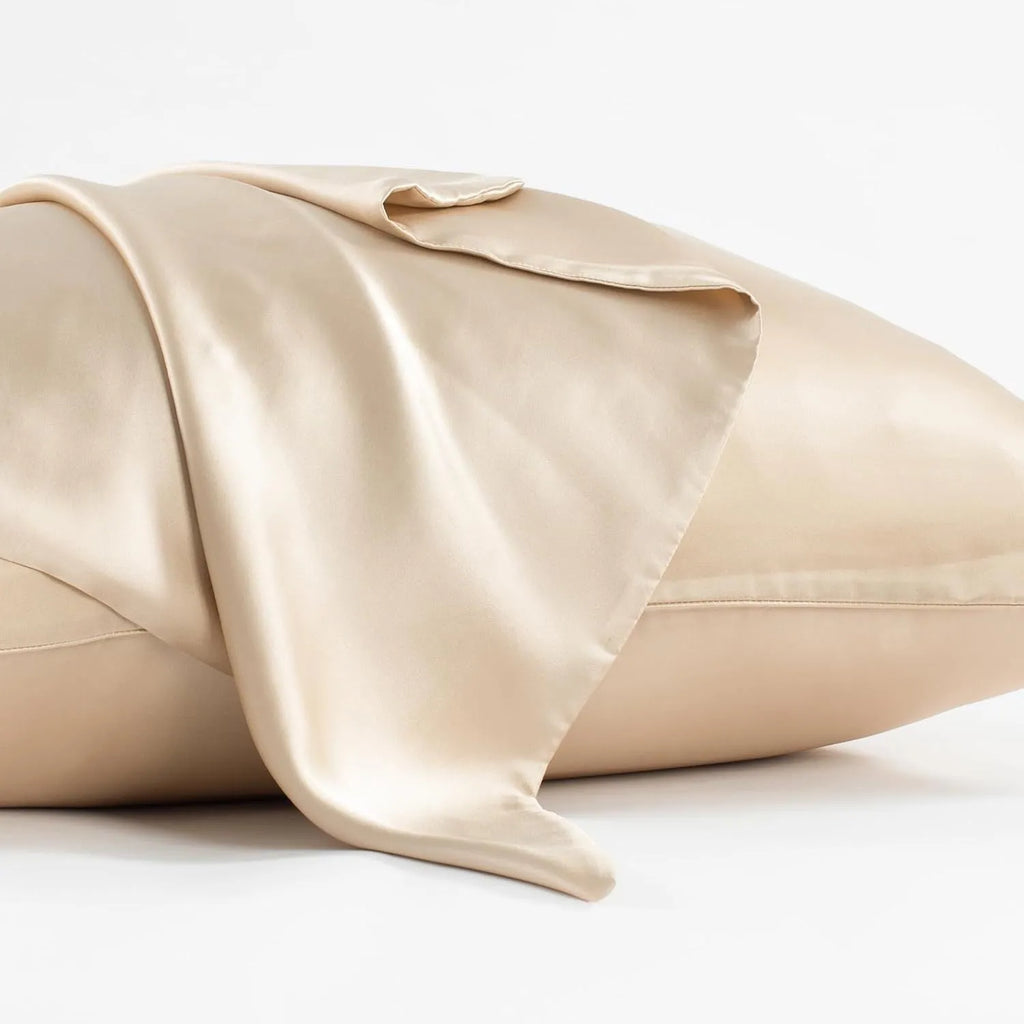 19 momme mulberry silk pillowcase in dark gray with envelope closure and solid colour finish