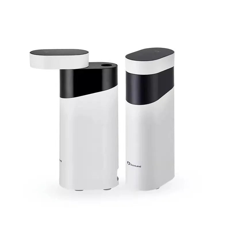 Black or green desktop instant hot water dispenser with temperature control and compact tank.