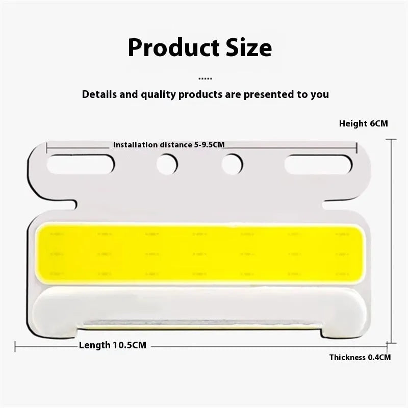 Aluminium alloy truck side light with COB LED in blue, green, red, white, or yellow for 12V or 24V vehicles.