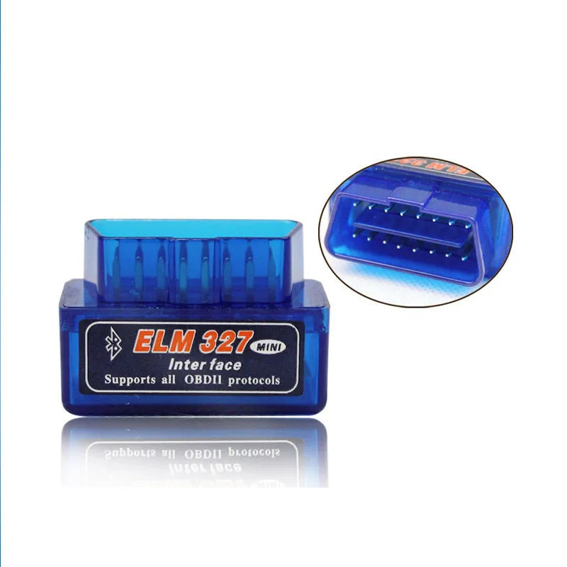 ELM327 dual-mode Bluetooth OBD2 automotive diagnostic scanner with compact design