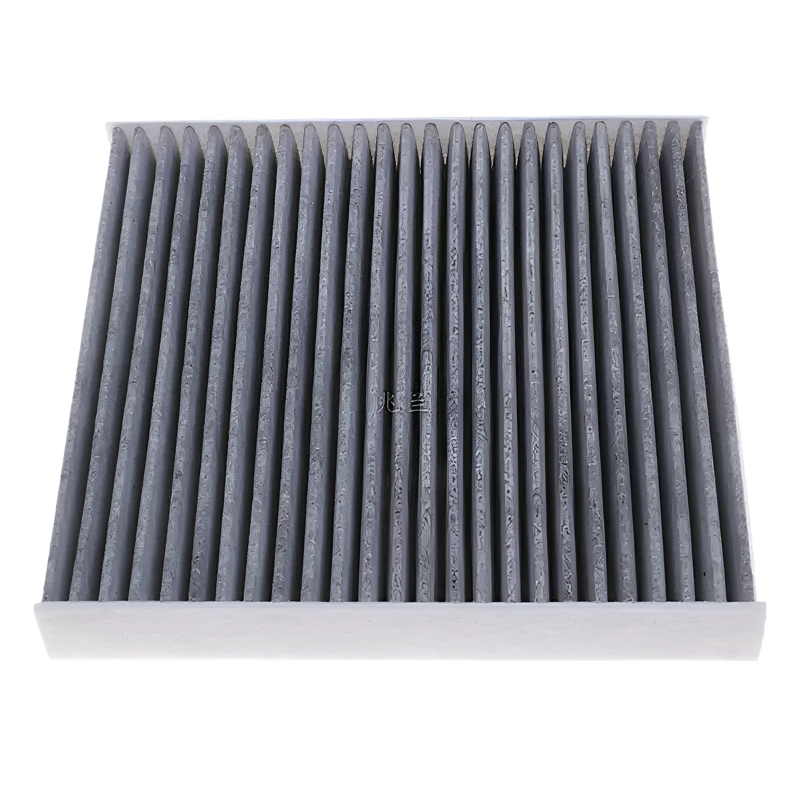 Grey air conditioning filter element for Geely vehicles measuring 215x210x30mm