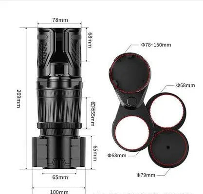 Black carbon fibre finish adjustable car cup holder with retractable base on a car console.