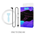 Car interior light strip USB wireless RGB MMS fibre optic 1-5 metre manual control 20 colours 22 dynamic modes