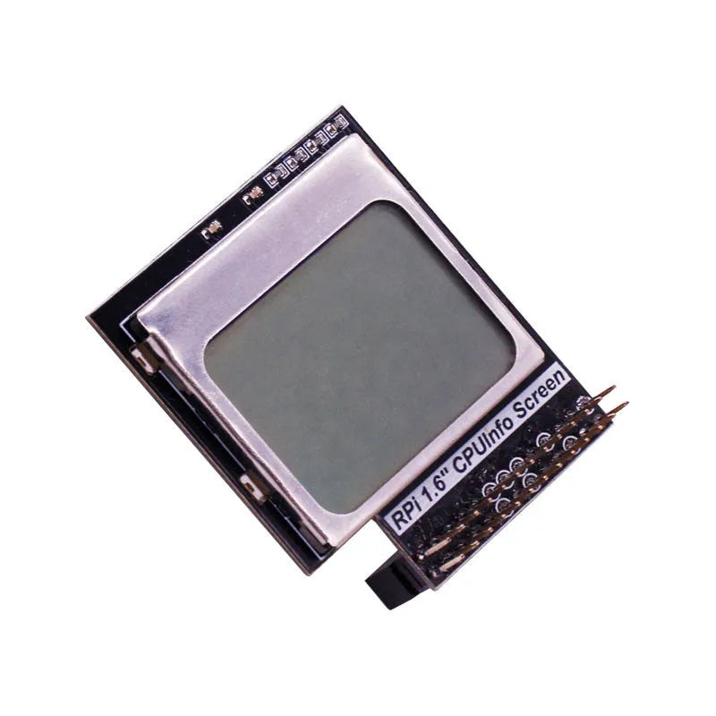 1.6 inch LCD display for Raspberry Pi showing CPU information with backlight switch