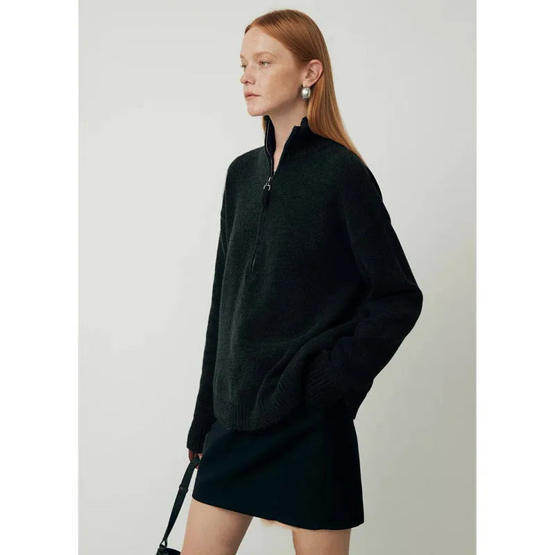 Loose lapels wool bandage dress in black or grey with long sleeves for autumn winter wear