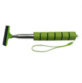 Retractable stainless steel rearview mirror wiper in black, extended to show 6.5cm rubber blade.