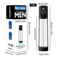 Electric male masturbation pump device for penis exercise made from ABS and TPE.