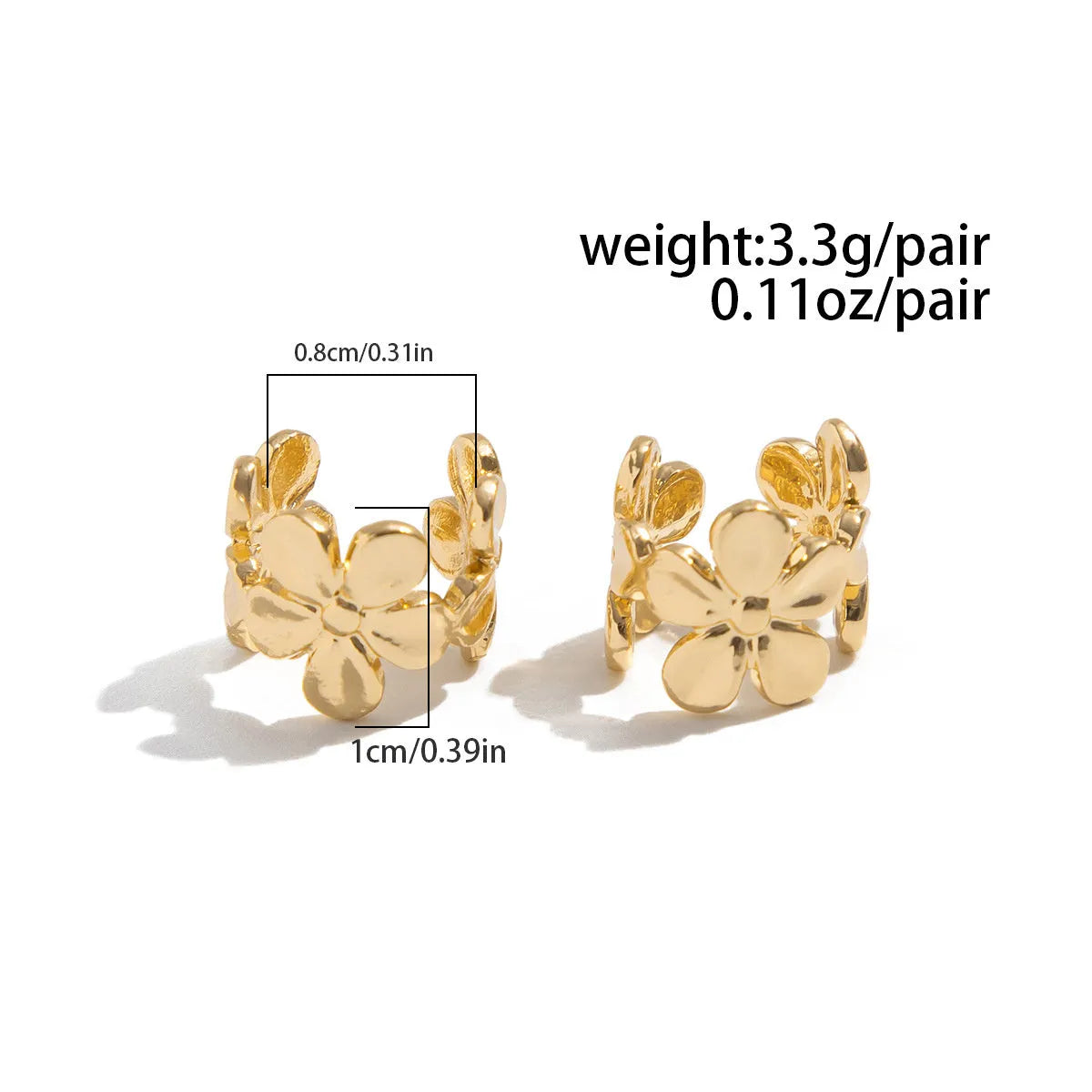 Gold electroplated alloy earrings with starfish and scallop shell charms