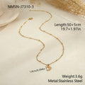 Women's stainless steel pendant necklace electroplated finish geometric five star moon water drop shape chain