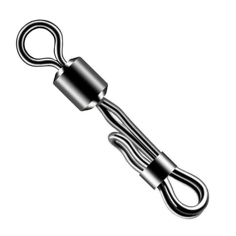 Brass fishing quick line change clamp with barrel swivel bearing and 8-word ring quick release
