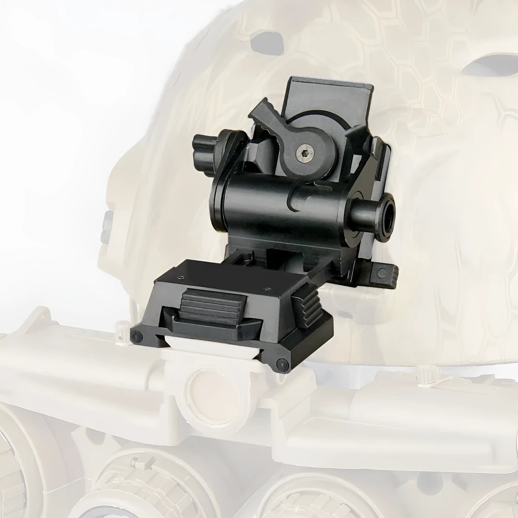 Dark earth coloured metal alloy L4 G24 night vision helmet mount with OPS-Core breakaway base