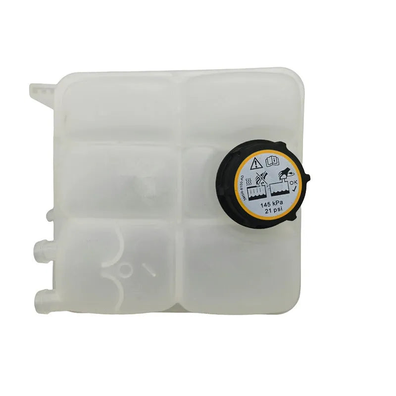 White plastic secondary water tank for Ford, compatible with 8V618K218AE 1717053 CV6Z8A080A