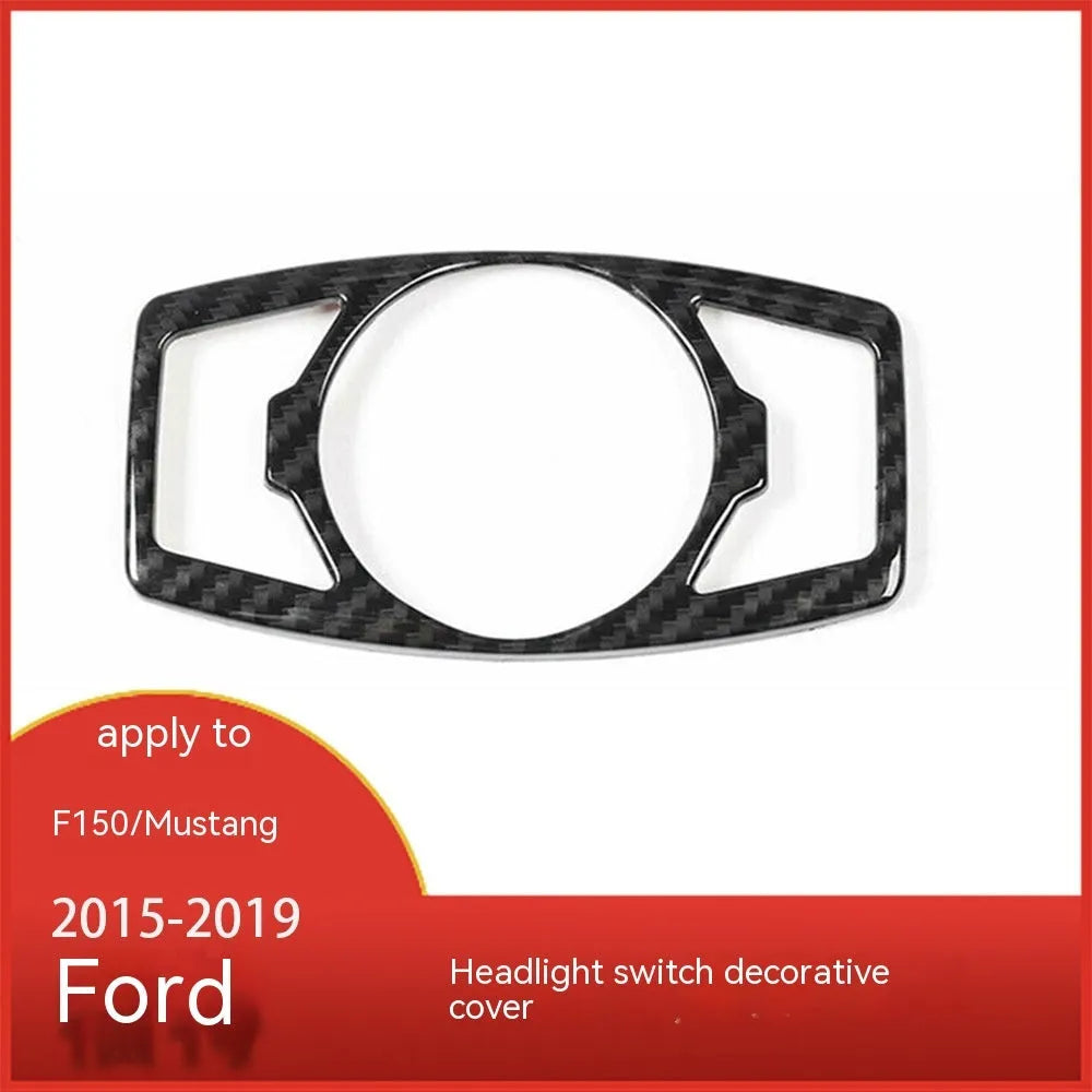 Carbon fibre pattern decorative patch for Ford F150 Raptor headlight control panel