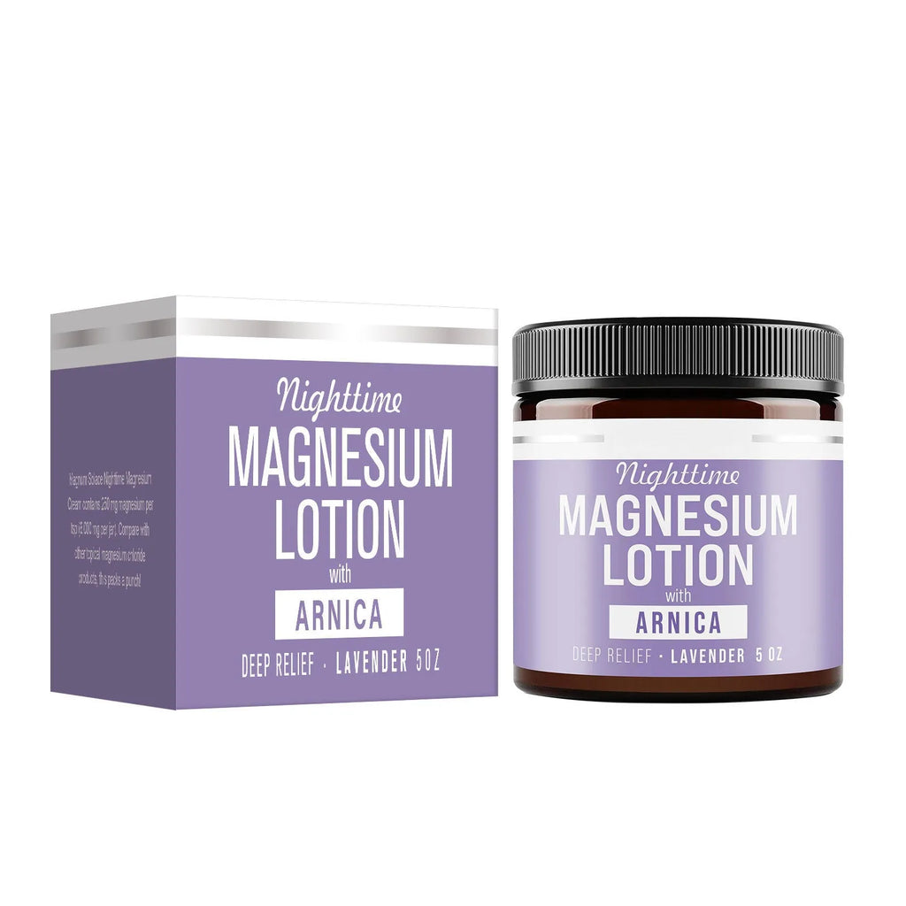 150ml jar of magnesium body butter cream with shea butter and grape seed oil