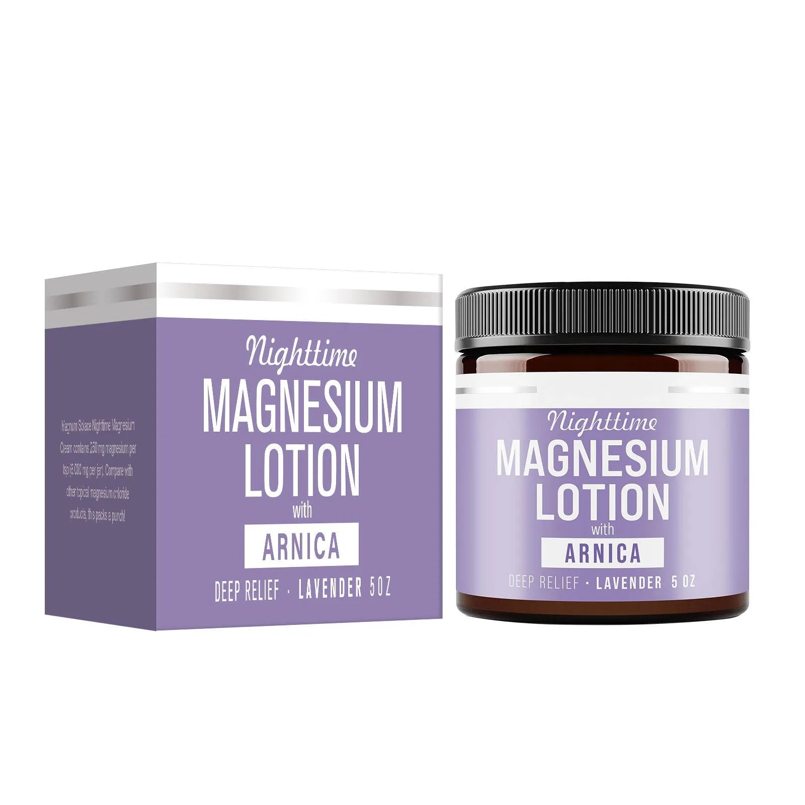 150ml jar of magnesium body butter cream with shea butter and grape seed oil