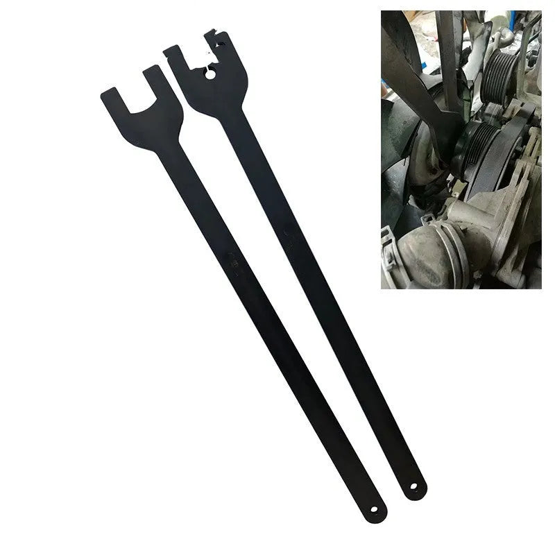 Land Rover fan wrench set showing 36mm and 40mm alloy steel automotive repair tools