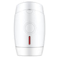 White home laser hair removal instrument with five energy adjustment buttons and compact handheld design