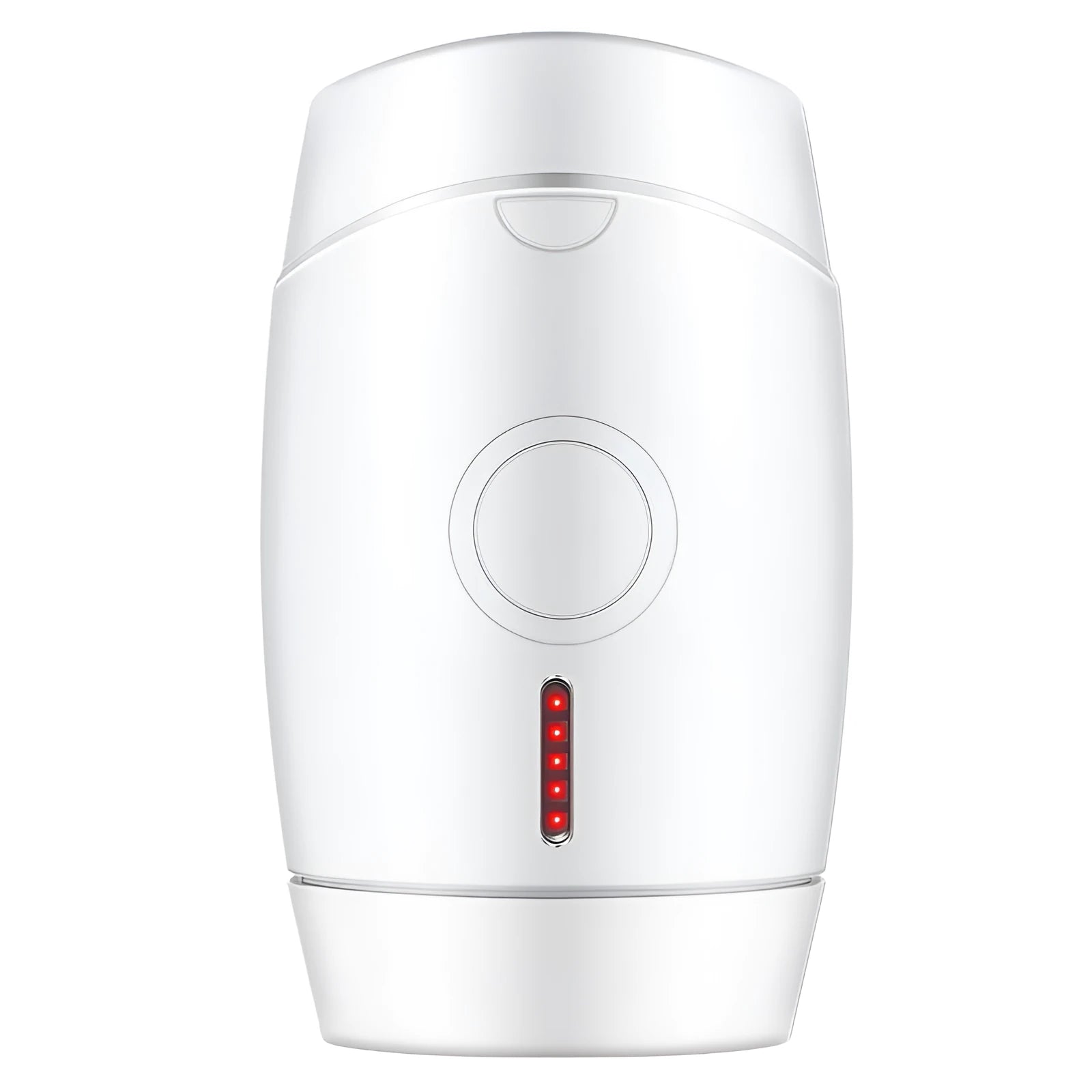 White home laser hair removal instrument with five energy adjustment buttons and compact handheld design