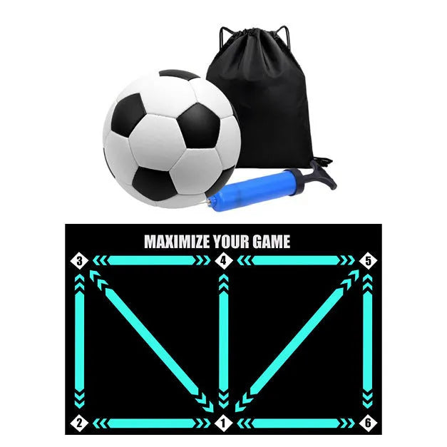 Indoor football training mat in cushion colour with rubber construction for skill lifting practice
