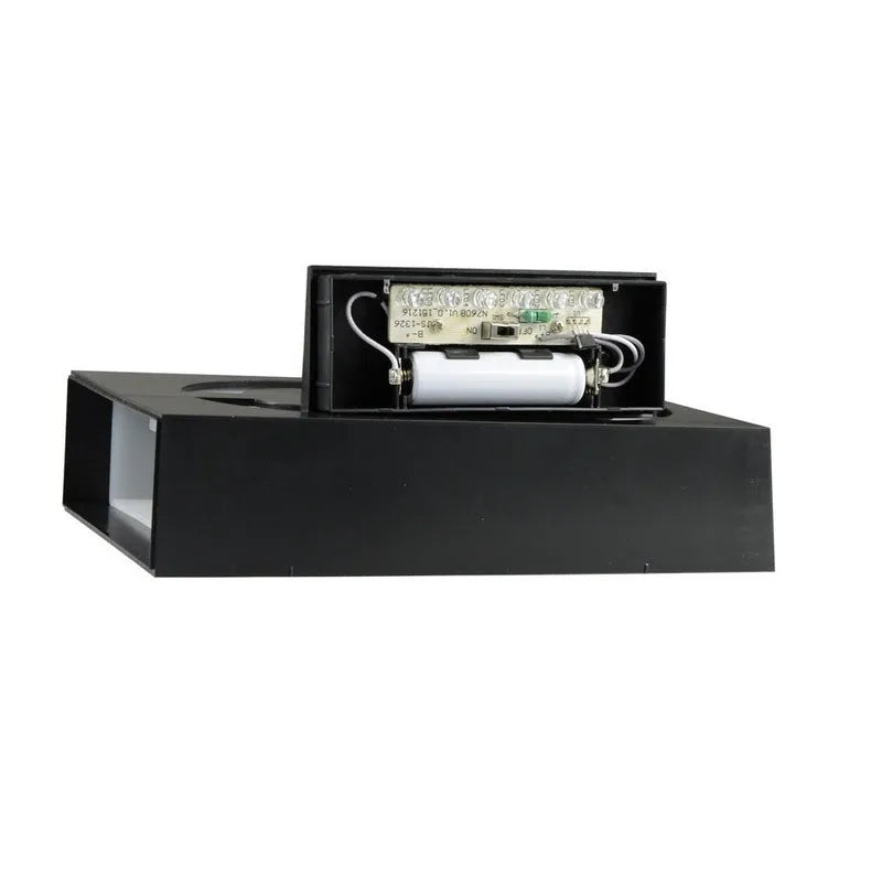 Solar powered illuminated house number light with LED illumination and weatherproof construction