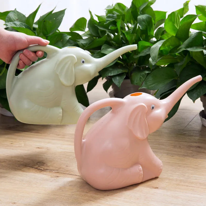 Baby elephant-shaped watering can with long nozzle in candy colour