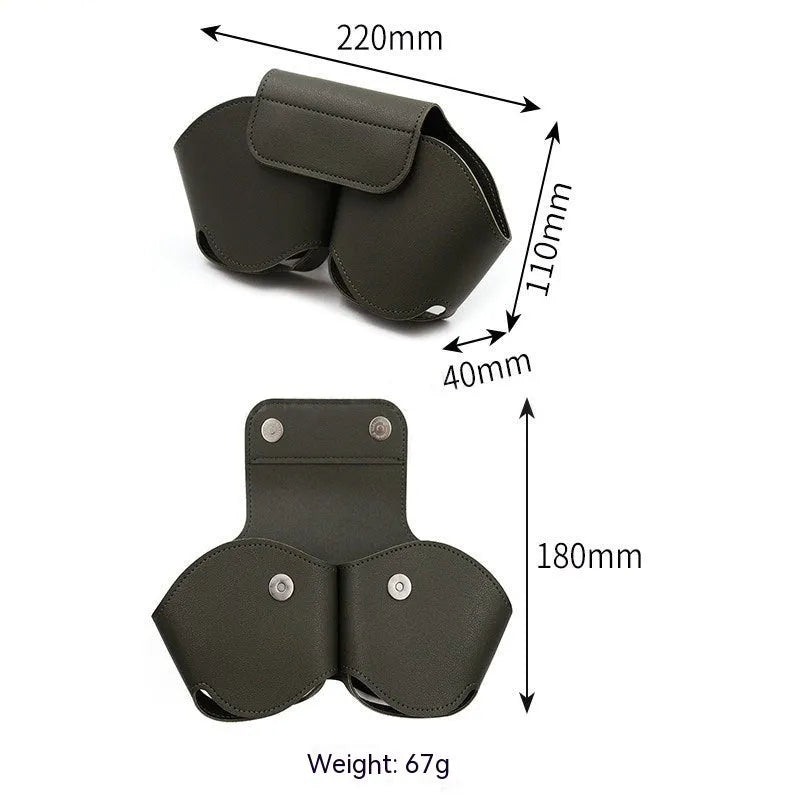 AirPods Max protective case in PU leather with sewn construction