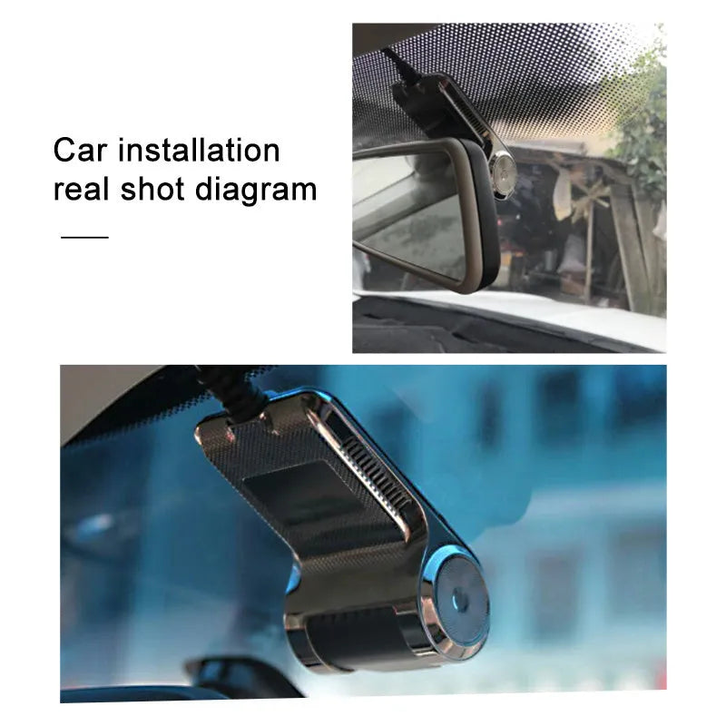 Android driving recorder with big screen and WiFi for navigation and parking monitoring