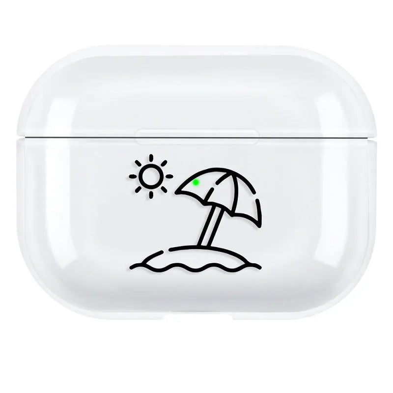 Simple solid colour PC plastic protective shell cover for AirPods Pro 3 case