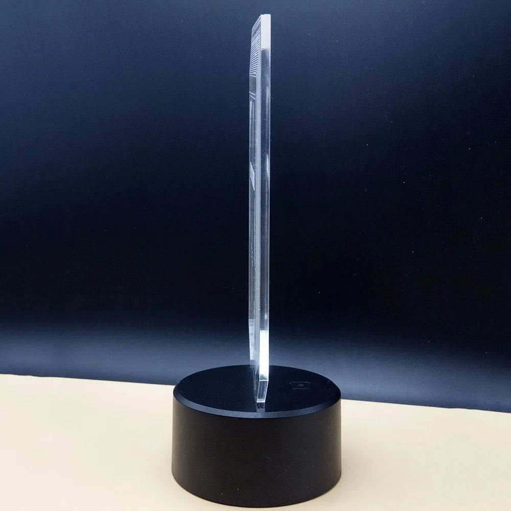 3D brain illusion LED desk lamp with remote control showing colourful wall projections