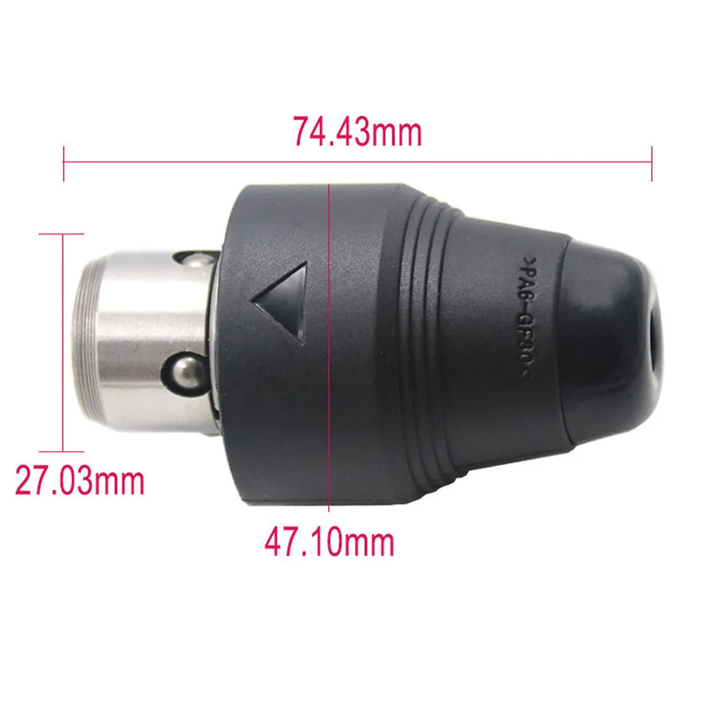 Black metal quick change chuck connector for Bosch SDS drills