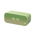 Elf Sugar Cube AI Smart Speaker in choice of colours on a wooden shelf