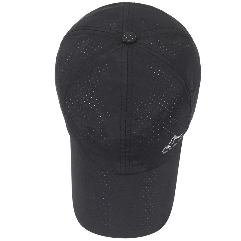 Korean-style adjustable baseball cap in polyester fabric for summer sun protection, shown in a selected colour