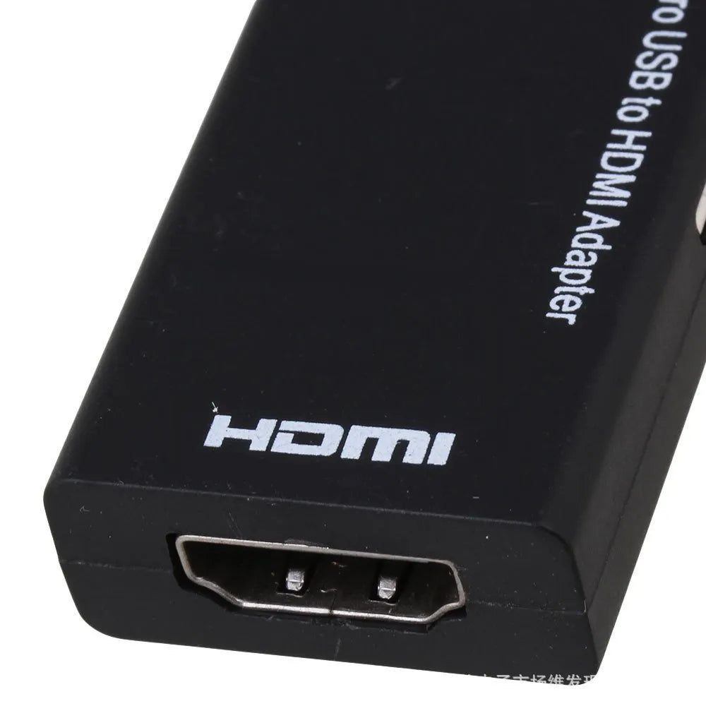 Black MHL micro USB to HDMI adapter cable, 1 metre long, for phone to TV screen mirroring