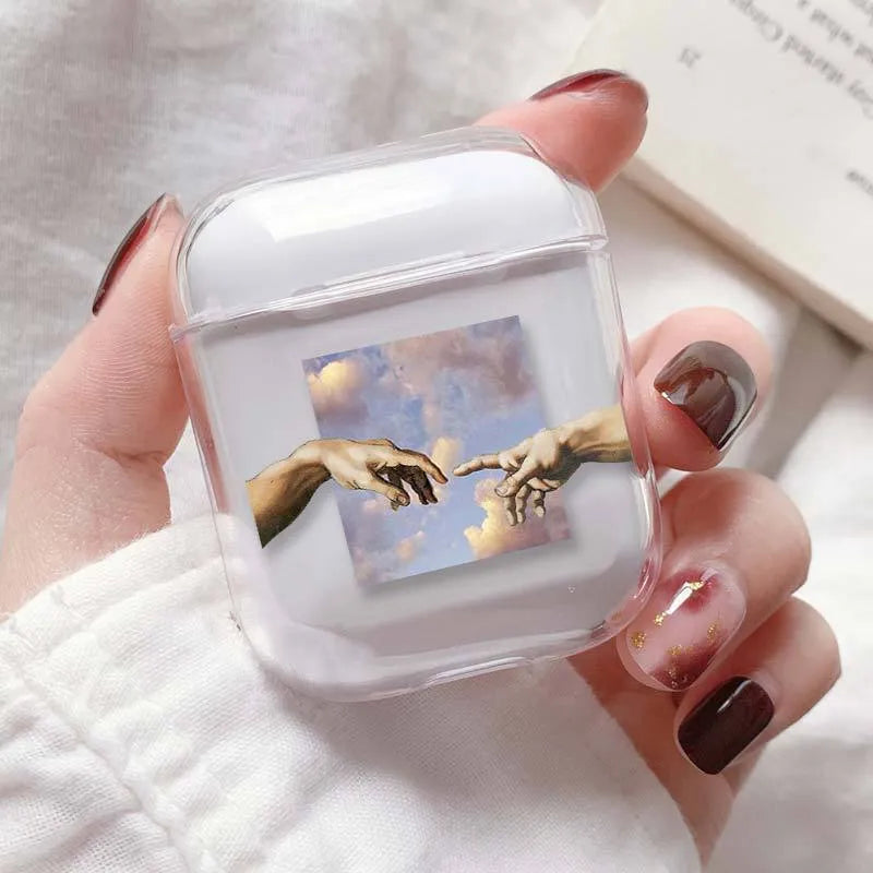 Transparent protective cover for Apple AirPods and AirPods Pro charging cases