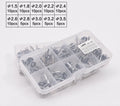 Boxed 80pcs alloy sea fishing rod guide ring set in plastic grid box